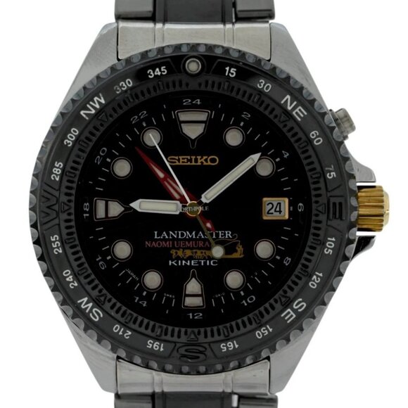 Seiko Kinetic 41mm Land Master Naomi Uemura Ceramic Titanium Watch - Picture 1 of 9